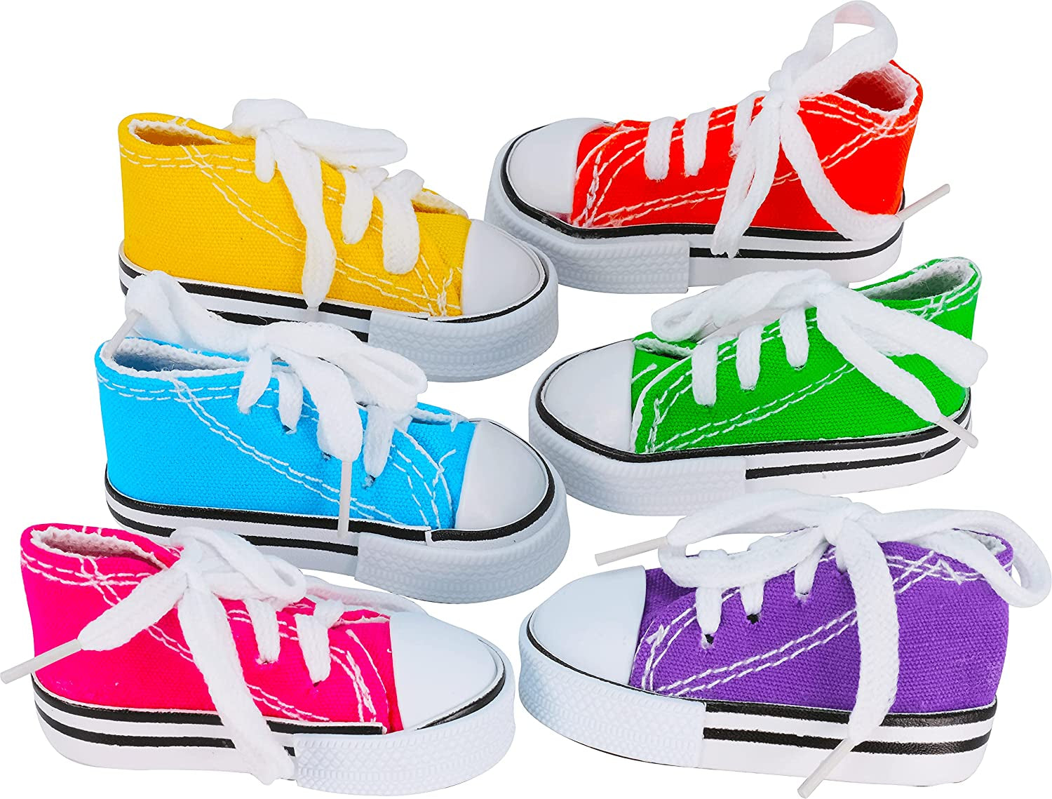 6 Mini Sneakers Colorful Cotton Shredding Parrot Parrotlet Budgie Finch Cockatoo