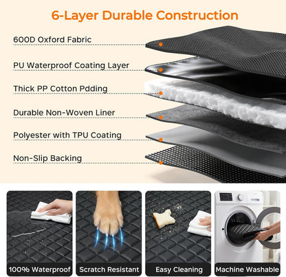 Dog Car Seat Cover for Back Seat, Waterproof Car Seat Protector for Child Carseat & Pets, Nonslip Car Seat Covers for Large Sedans & Large Suvs